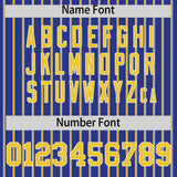 Custom Royal White Tricolor Stripe Fashion Authentic Baseball Jersey