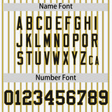 Custom White Black Tricolor Stripe Fashion Authentic Baseball Jersey