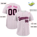 Custom White Black Tricolor Stripe Fashion Authentic Baseball Jersey