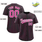 Custom Black White Tricolor Stripe Fashion Authentic Baseball Jersey