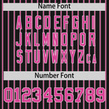 Custom Black White Tricolor Stripe Fashion Authentic Baseball Jersey