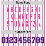 Custom White Purple Tricolor Stripe Fashion Authentic Baseball Jersey