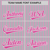 Custom Gray White Tricolor Stripe Fashion Authentic Baseball Jersey