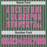 Custom Kelly Green White Tricolor Stripe Fashion Authentic Baseball Jersey