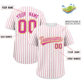 Custom White Gold Tricolor Stripe Fashion Authentic Baseball Jersey