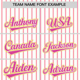 Custom White Gold Tricolor Stripe Fashion Authentic Baseball Jersey