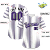 Custom White Black Tricolor Stripe Fashion Authentic Baseball Jersey