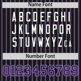 Custom Black White Tricolor Stripe Fashion Authentic Baseball Jersey