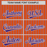 Custom Orange White Tricolor Stripe Fashion Authentic Baseball Jersey