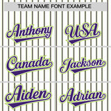 Custom White Neon Green Tricolor Stripe Fashion Authentic Baseball Jersey