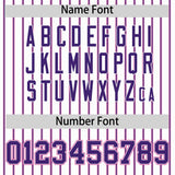 Custom White Pink Tricolor Stripe Fashion Authentic Baseball Jersey