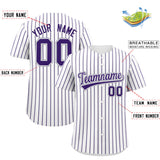 Custom White Gray Tricolor Stripe Fashion Authentic Baseball Jersey