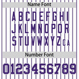 Custom White Gray Tricolor Stripe Fashion Authentic Baseball Jersey