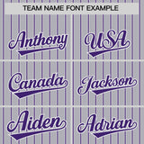 Custom Gray White Tricolor Stripe Fashion Authentic Baseball Jersey