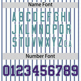 Custom White Aqua Tricolor Stripe Fashion Authentic Baseball Jersey