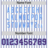 Custom White Powder Blue Tricolor Stripe Fashion Authentic Baseball Jersey