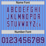 Custom Powder Blue White Tricolor Stripe Fashion Authentic Baseball Jersey