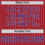 Custom Red White Tricolor Stripe Fashion Authentic Baseball Jersey