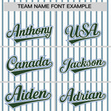 Custom White Light Blue Tricolor Stripe Fashion Authentic Baseball Jersey