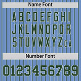 Custom Light Blue White Tricolor Stripe Fashion Authentic Baseball Jersey