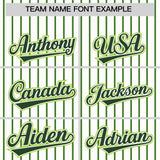 Custom White Neon Green Tricolor Stripe Fashion Authentic Baseball Jersey