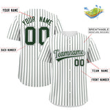 Custom White Gray Tricolor Stripe Fashion Authentic Baseball Jersey