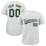 Custom White Gray Tricolor Stripe Fashion Authentic Baseball Jersey