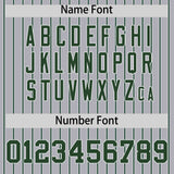 Custom Gray White Tricolor Stripe Fashion Authentic Baseball Jersey