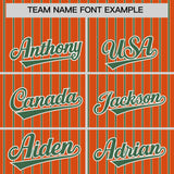 Custom Orange White Tricolor Stripe Fashion Authentic Baseball Jersey