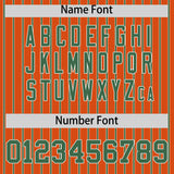 Custom Orange White Tricolor Stripe Fashion Authentic Baseball Jersey