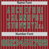 Custom Red White Tricolor Stripe Fashion Authentic Baseball Jersey