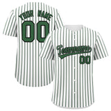 Custom White Black Tricolor Stripe Fashion Authentic Baseball Jersey