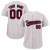 Custom White Black Tricolor Stripe Fashion Authentic Baseball Jersey