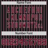 Custom Black White Tricolor Stripe Fashion Authentic Baseball Jersey