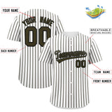 Custom White Black Tricolor Stripe Fashion Authentic Baseball Jersey