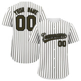 Custom White Black Tricolor Stripe Fashion Authentic Baseball Jersey