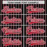 Custom Black White Tricolor Stripe Fashion Authentic Baseball Jersey