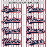 Custom White Navy Tricolor Stripe Fashion Authentic Baseball Jersey