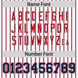 Custom White Navy Tricolor Stripe Fashion Authentic Baseball Jersey