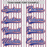 Custom White Royal Tricolor Stripe Fashion Authentic Baseball Jersey