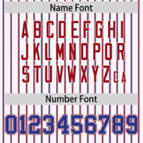 Custom White Royal Tricolor Stripe Fashion Authentic Baseball Jersey