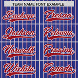 Custom Royal White Tricolor Stripe Fashion Authentic Baseball Jersey