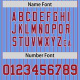 Custom Powder Blue White Tricolor Stripe Fashion Authentic Baseball Jersey