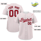 Custom White Gray Tricolor Stripe Fashion Authentic Baseball Jersey