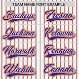 Custom White Purple Tricolor Stripe Fashion Authentic Baseball Jersey