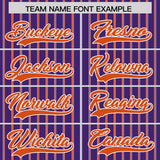 Custom Purple White Tricolor Stripe Fashion Authentic Baseball Jersey