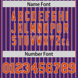 Custom Purple White Tricolor Stripe Fashion Authentic Baseball Jersey