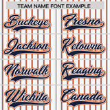 Custom White Navy Tricolor Stripe Fashion Authentic Baseball Jersey