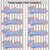 Custom White Powder Blue Tricolor Stripe Fashion Authentic Baseball Jersey