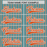 Custom Aqua White Tricolor Stripe Fashion Authentic Baseball Jersey